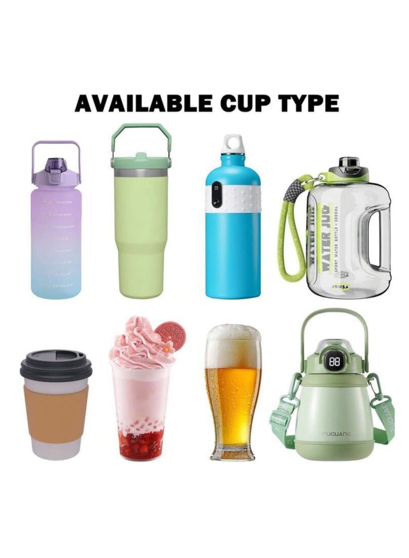 2pcs pink shimmer reusable plastic straws 9 inches long fits 24oz-30oz tumbler stanley cup - Image 3